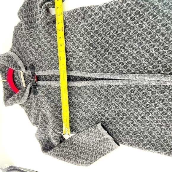 Chiaramente Long Cardigan Sweater Open Front Wool Blend Black Italy size S - Picture 16 of 17